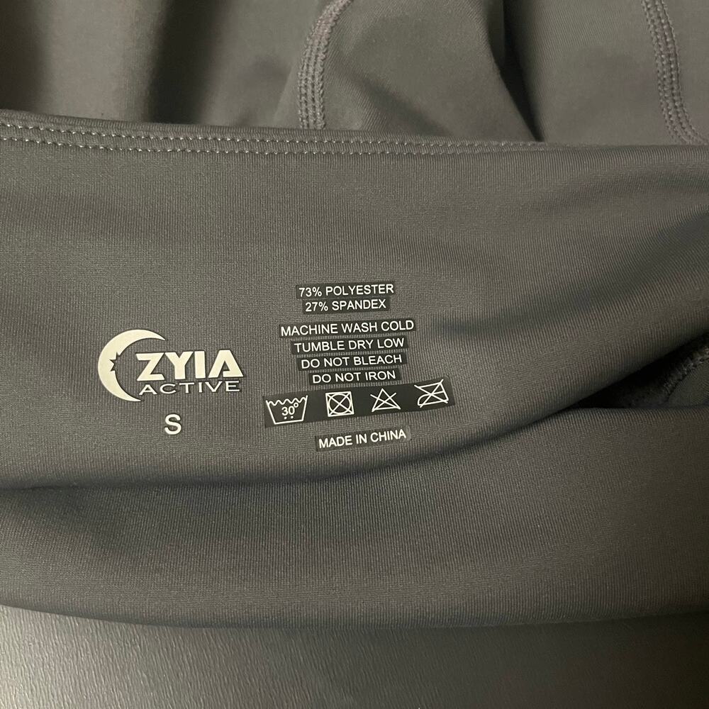 Zyia Women's grey leggings with pockets, size small Hi-Rise athleisure yoga - Picture 3 of 7